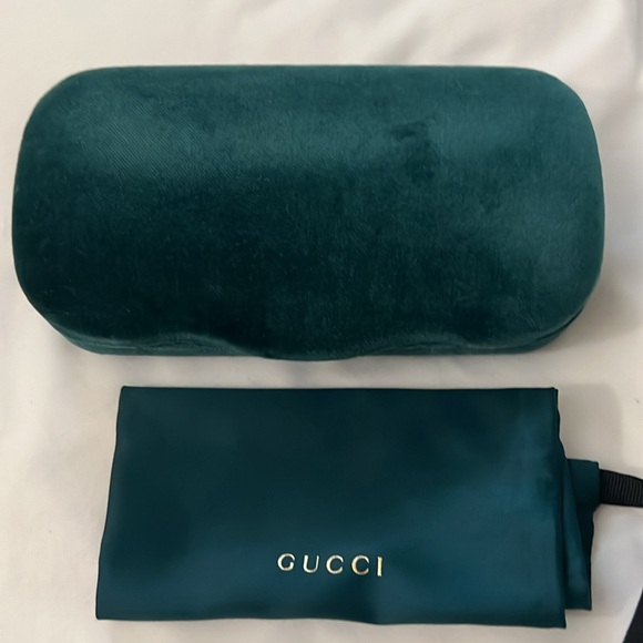 ❤️💚🆕GUCCI Sunglasses GG0585S 005 59mm Gold / Gray Lens Unisex Classic - Picture 8 of 9